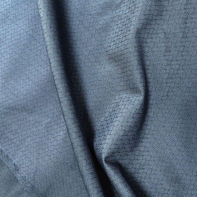 6mm Diamond Navy Blue Knitted Antistatic Fabric untuk ESD Coat dan Polo Shirt
