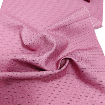 Pink 5mm Stripe ESD Fabric 1/2 Antistatic TR Conductive Fabric Untuk Lab Garment