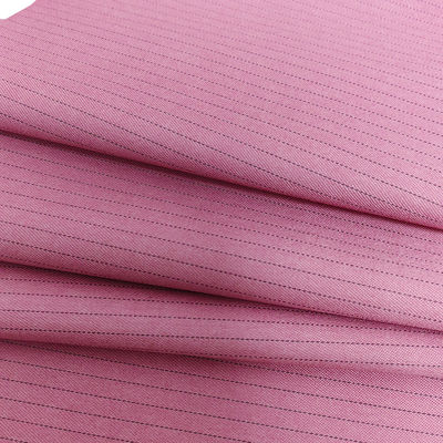 Pink 5mm Stripe ESD Fabric 1/2 Antistatic TR Conductive Fabric Untuk Lab Garment