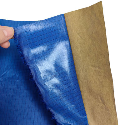 100D Adhesive ESD Antistatic Striped Silk Fabric Self Adhesive Polyester Mesh Anti Static Fabric