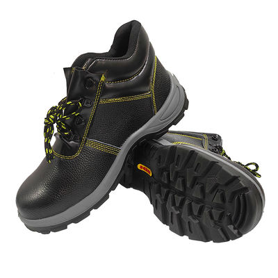 Black Anti Smashing Anti Piercing Steel Toe Protection Safety Shoes Untuk Pembangunan Industri