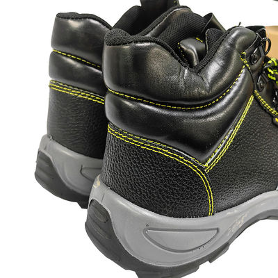 Black Anti Smashing Anti Piercing Steel Toe Protection Safety Shoes Untuk Pembangunan Industri