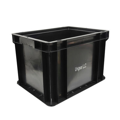 Esd Anti Static Turnover Box Besar Hitam Bagian Mobil Injeksi Molded Plastik Box Anti Static Plastik Box