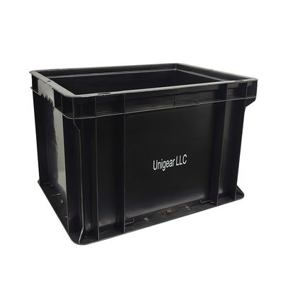 Esd Anti Static Turnover Box Besar Hitam Bagian Mobil Injeksi Molded Plastik Box Anti Static Plastik Box