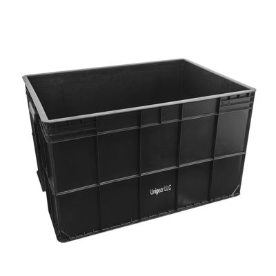 800*400*230mm Kotak Turnover Konduktif Plastik ESD Bagian Elektronik Kotak Hitam Kotak Anti-statis