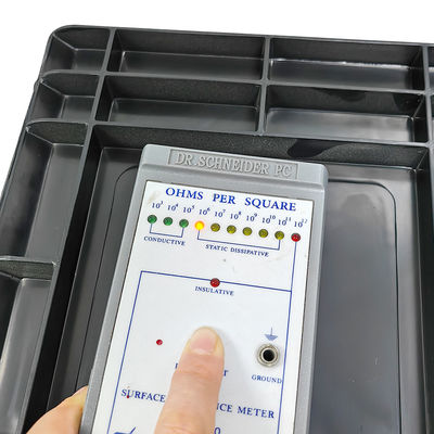 600*400*230mm Hitam ESD Kotak Plastik Antistatik Kotak Bagian Elektronik Kotak Anti-statik Kotak untuk Industri Elektronik