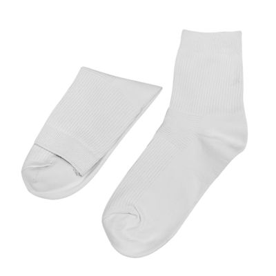 Berkualitas tinggi Kotak bebas debu putih Mengasap keringat Antibakteri kaus kaki Kamar bersih kaus kaki dengan penutupan elastis