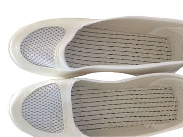 Sepatu Anti Statis Cleanroom Untuk Sepatu Bot ESD Lengan Panjang Kulit Putih Atas