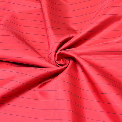 Garis 17MM Merah 99% Polyester + 1% Garis Konduktif Lab Lint Bebas Anti-statis ESD Kain Antistatik