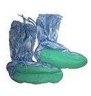 Sepatu Disipatif Elektrostatik Lengan Panjang PVC Dotted Dapat Dicuci Dengan Dasi