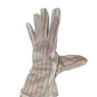 M / L Non Slip Palm Anti Static Gloves Dengan 10mm Polyester Striped Hand Back