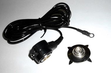 Kabel Pembumian ESD Hitam Untuk Terminal Pembumian Cincin Tali Pergelangan Tangan Operator Ganda