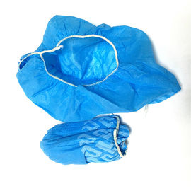 Penutup Sepatu Sekali Pakai Anti Slip / Anti Selip PP Biru 30GSM 35GSM 40GSM