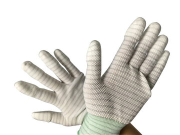 Palm PVC Dotted Type Sarung Tangan Tangan Anti Statis PU Top Coated Striped Nylon