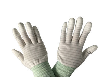 Palm PVC Dotted Type Sarung Tangan Tangan Anti Statis PU Top Coated Striped Nylon