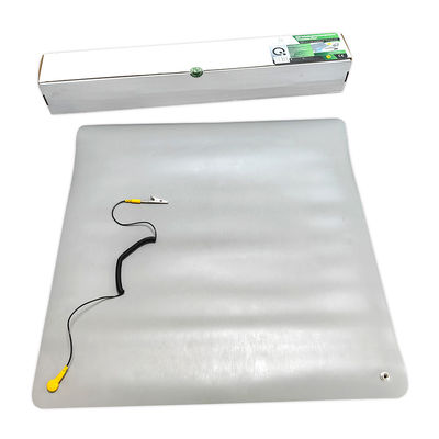 ESD Grey PVC Table Mat Mat Antistatic dengan tombol untuk area antistatik