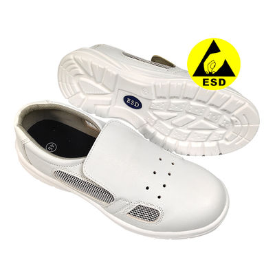 Anti debu Bernafas Sepatu Keamanan Kerja Kapak Kaki Baja ESD Sepatu Antistatik untuk Industri Anti-statik