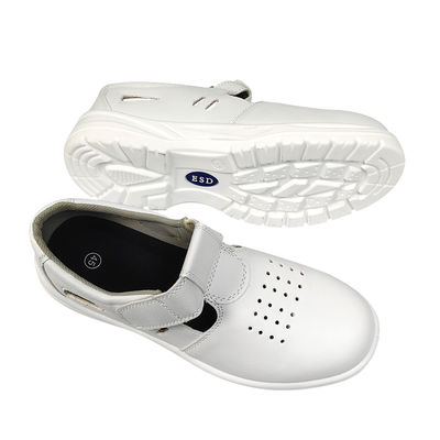 Putih PU Sol ESD Anti-statis Anti Smashing Sepatu Perlindungan Buruh Bernafas Anti-statis Baja Toe Safety Shoes