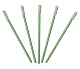 Cleanroom Swab Cleanroom Habis Polyester Tip Double / Single Layered