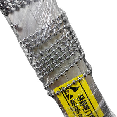 Jarak 8cm Konduktif Pintu Tirai Lebar 2m * Tinggi 1m Diameter 6mm Statik Konduktif stainless steel Bead Tirai