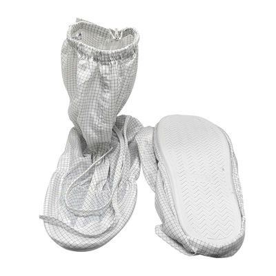 Sepatu ESD Anti Static Putih 5mm Gird Kain ESD Safety Boots Kamar Bersih Boot anti debu