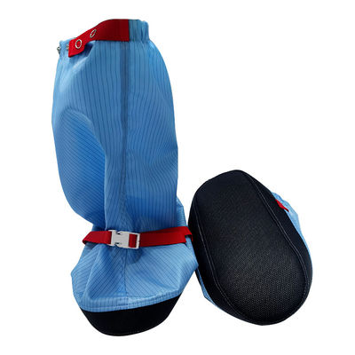 Cleanroom Biru Anti Static Boot Kerja 5MM Strip ESD Kain Boots panjang