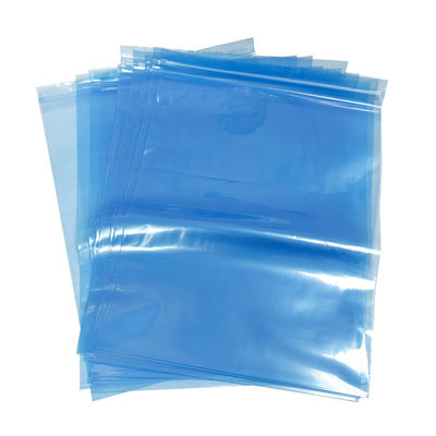 Blue PE ESD Zip Lock Shielding Bag Untuk Cleanroom Packaging Komponen Elektronik Kecil Dan Menengah