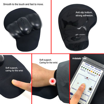 ESD Antistatik Meja Hitam Lembut tahan lama Silicone Wrist Rest Pad Mouse