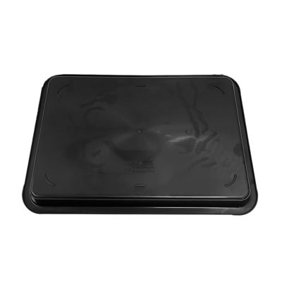 530x365x43mm ESD Antistatic Square Trays Hitam Plastik persegi panjang Cekung ESD Tray ESD Lingkaran Elektronik Putar