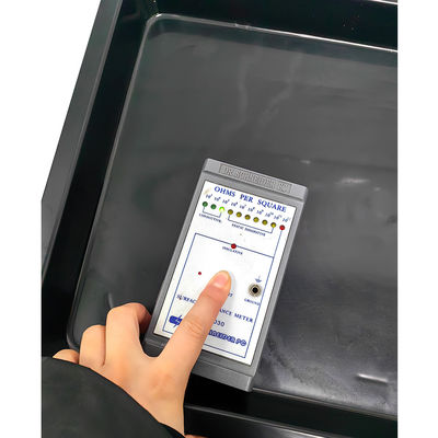 530x365x43mm ESD Antistatic Square Trays Hitam Plastik persegi panjang Cekung ESD Tray ESD Lingkaran Elektronik Putar