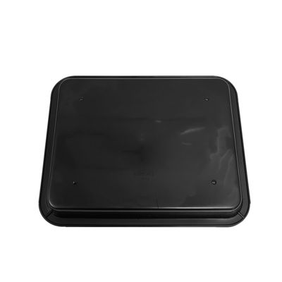 217x174x26mm Hitam ESD Antistatik Plastik Square Trays Lingkaran Elektronik Putar