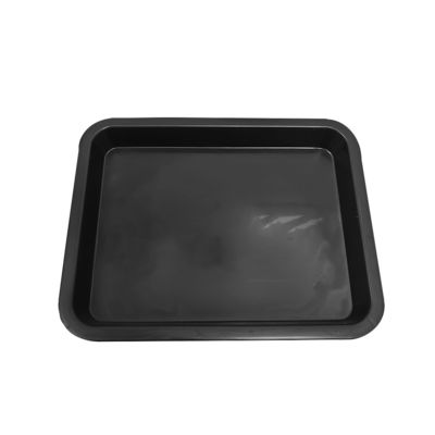 217x174x26mm Hitam ESD Antistatik Plastik Square Trays Lingkaran Elektronik Putar
