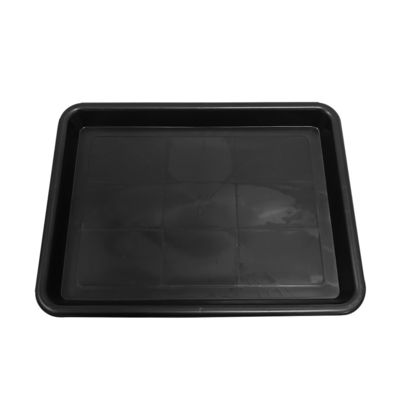 338x255x30mm Anti Static Square Tray Hitam Plastik persegi panjang Shallow Tray ESD Electronic Circle Turntable