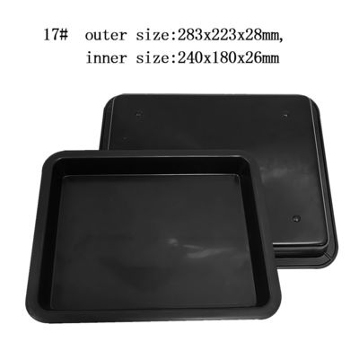 283x223x28mm Black Plastic Square Tray Anti-Static Tray Parts Box Turnover Box Pp Rubber Tray Klasifikasi Material Box Square Basin Frame Konduktif