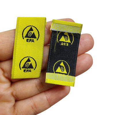 ESD Antistatik Tanda Peringatan EPA Bordir Kain Menempelkan Pakaian Kamar Bersih Label Aksesoris