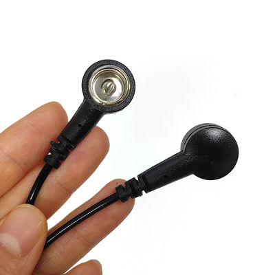 ESD Antistatic PU Grounding Wire Black Straight PU Wire 30,5CM untuk ESD Mat Dengan Kedua Ujung 10MM Buckle