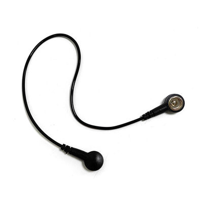 ESD Antistatic PU Grounding Wire Black Straight PU Wire 30,5CM untuk ESD Mat Dengan Kedua Ujung 10MM Buckle