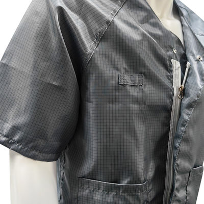 Grey Summer ESD Anti Static Jaket lengan pendek