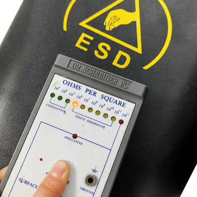 ESD Hitam Anti-statis Plastik Persegi Bebas Bubuk Bin 15L Untuk Kamar Bersih