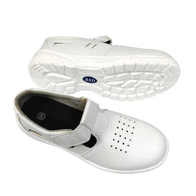 Antistatik Soft PU Sol Ringan Esd Sepatu Keamanan Bernafas Dustproof Steel Toe