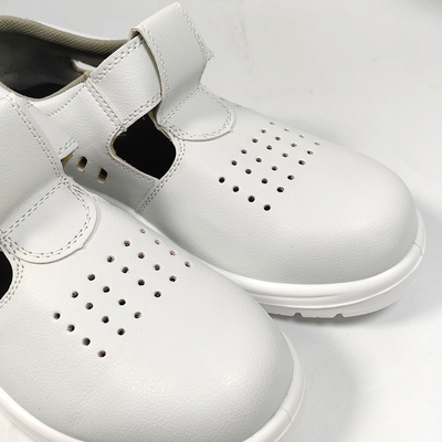 Antistatik Soft PU Sol Ringan Esd Sepatu Keamanan Bernafas Dustproof Steel Toe