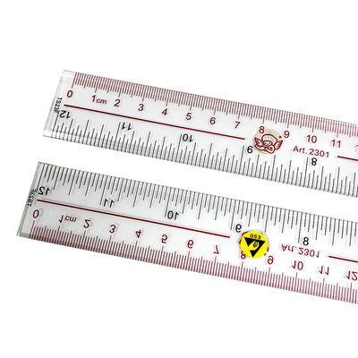 30cm Plastik Transparan ESD Ruler Antistatik Straight Ruler