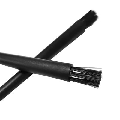 ESD Anti Static Brush Fiber Karbon Kecil Pembersih Industri Anti Static Brush