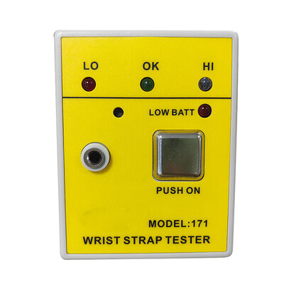 Penguji Tali Pergelangan Tangan Anti Statis ESD Cleanroom 171 Kuning
