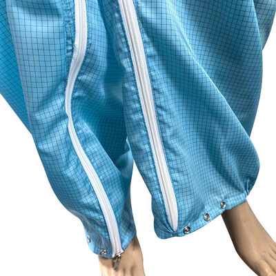 ESD Anti Static Full Body Suit Coverall Dengan Hood Dan Topeng Biru