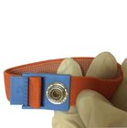 ISO / SGS Elastis Anti Static Wrist Band Esd Wristband Snap 4MM yang Dapat Disesuaikan