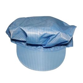Putih Biru Kuning Anti Statis Esd Cap Kain Poliester Tanpa Debu Ukuran S / M / L / Xl