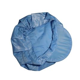 Putih Biru Kuning Anti Statis Esd Cap Kain Poliester Tanpa Debu Ukuran S / M / L / Xl