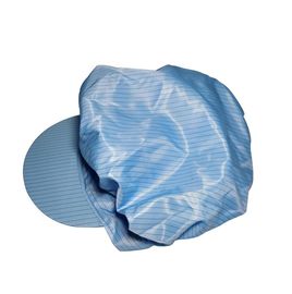 Putih Biru Kuning Anti Statis Esd Cap Kain Poliester Tanpa Debu Ukuran S / M / L / Xl