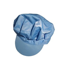 Putih Biru Kuning Anti Statis Esd Cap Kain Poliester Tanpa Debu Ukuran S / M / L / Xl